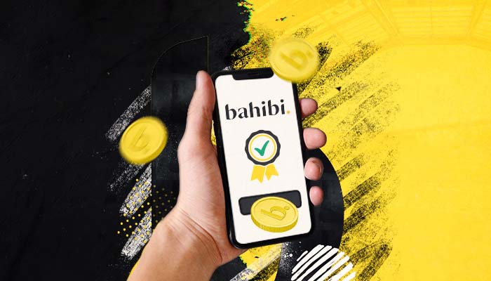 Bahibi para çekme işleminin güvenini anlatan telefon ekranı ve altın jetonlar